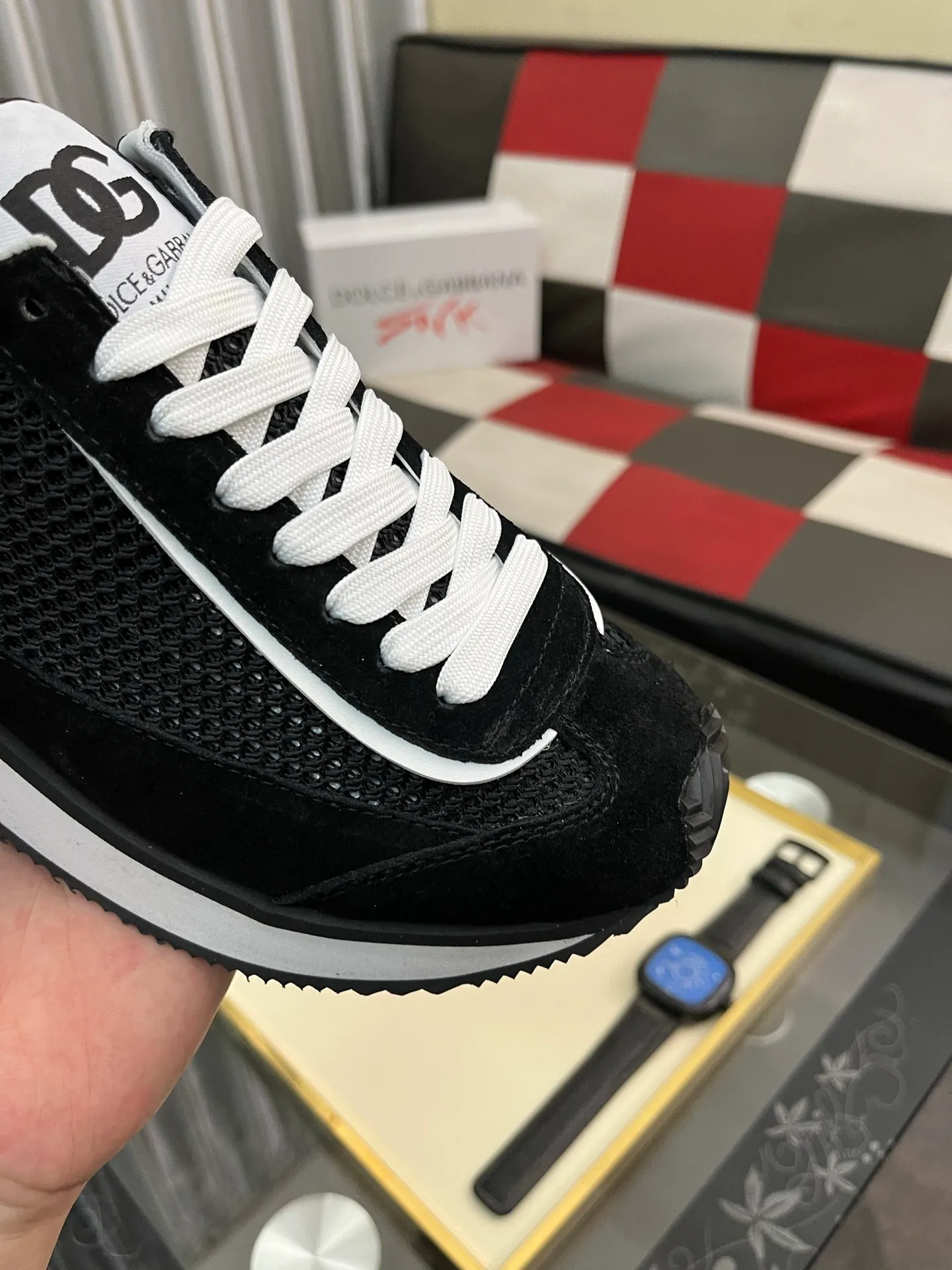 Men's Men's Shoes💰458⌚️⌚️••Dolce&Gabbana••DG✔️High-end men's sports and casual shoes. Original goods from top counters. Original imported cowhide, multi-material splicing design ➕Imported cowhide lining, cowhide feet ➕Original TPR elastic outsole. Size: 36-46